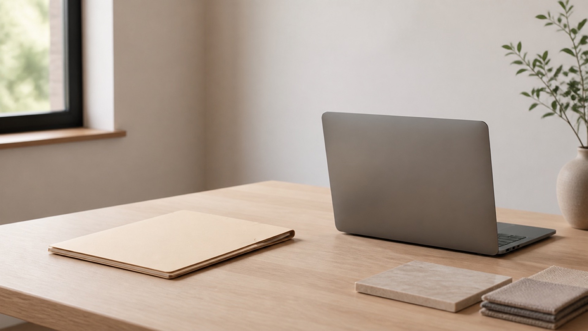 Private home project notes and plans on a clean desk