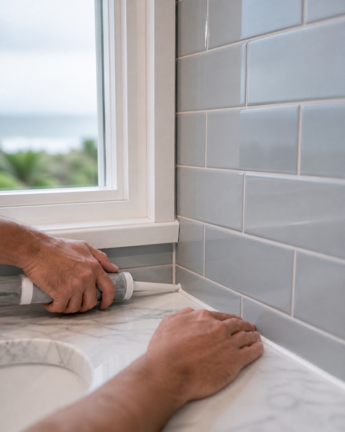 Detailed bathroom remodeling work in a Keyport-area home