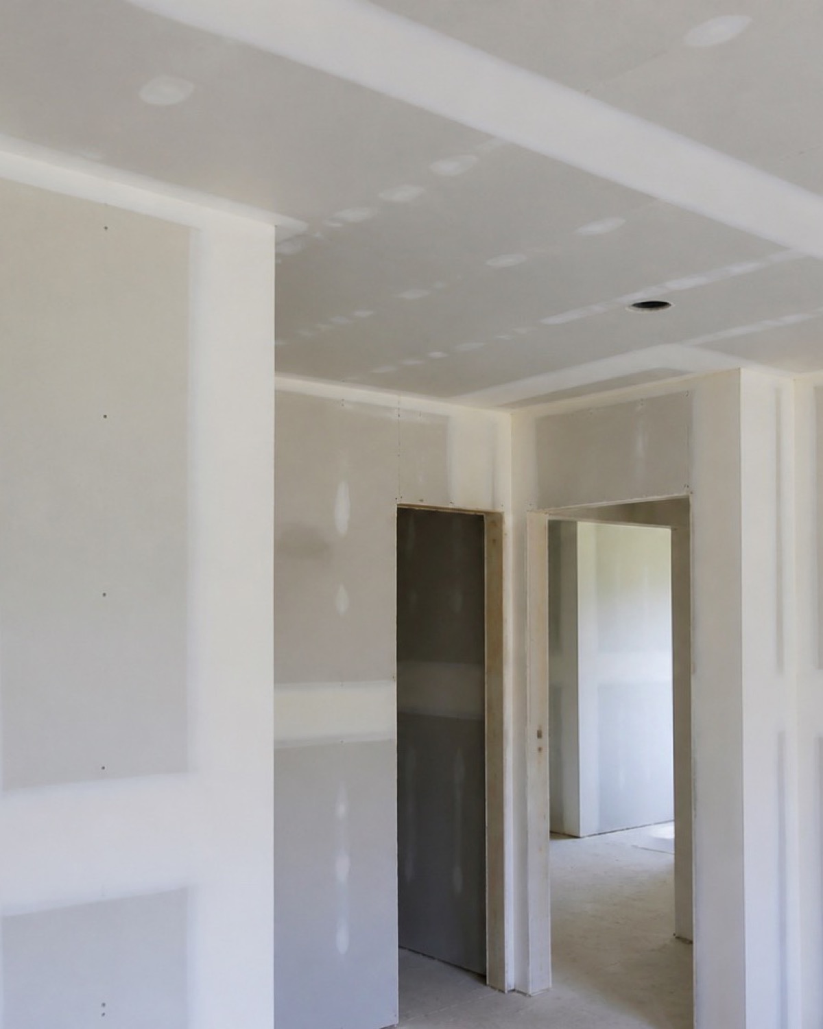 Detailed drywall installation work in a Keyport-area home
